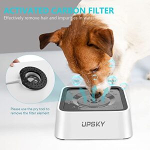 UPSKY Dog Water Bowl Upgrade 70oz Large Capacity Dog Bowl No Spill Dog Slow Water Feeder Vehicle Carried 2L Pet Water Dispenser Travel Water Bowl for Dogs, Cats