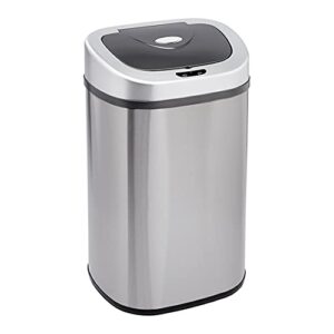 amazon basics automatic hands-free stainless steel trash can - 80-liter, 2 bins