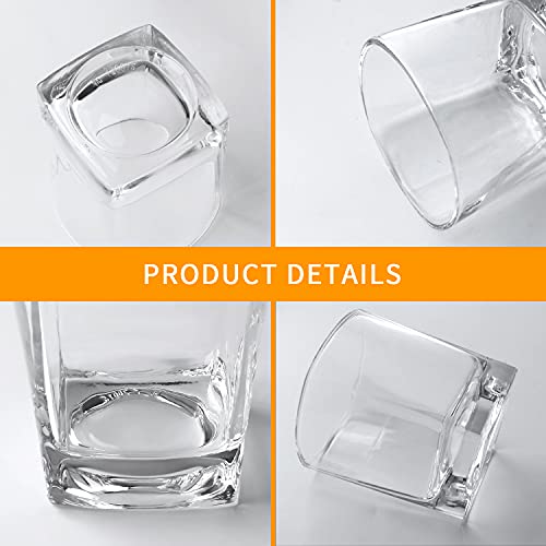 Drinking Glasses Set of 8, Glassware Set Includes 8 Rocks Glasses Heavy Base Glass Cups for Water, Juice, Beer, Wine, and Cocktails