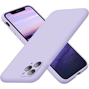 cordking iphone 11 pro max case, silicone ultra slim shockproof phone case with soft anti-scratch microfiber lining,[enhanced camera protection], 6.5 inch, clove purple