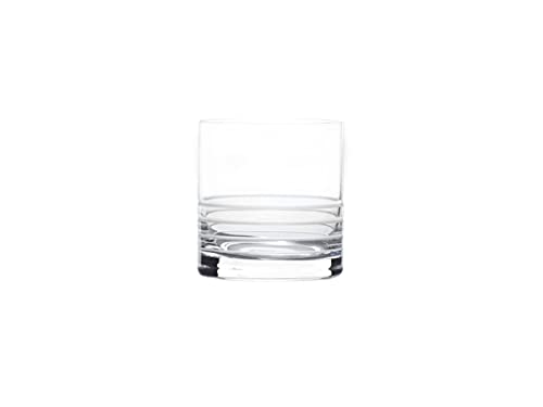 Mikasa Cal Double Old Fashioned Whiskey Glasses, 4 Count (Pack of 1), Clear