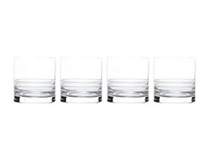 mikasa cal double old fashioned whiskey glasses, 4 count (pack of 1), clear