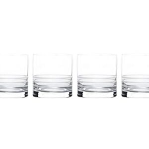 Mikasa Cal Double Old Fashioned Whiskey Glasses, 4 Count (Pack of 1), Clear