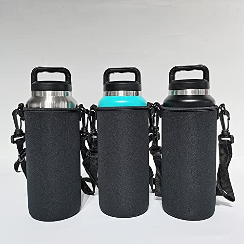 GORILLA GEAR Vacuum Insulated 36 oz Leak-Proof Water Bottle || Double Walled Stainless Steel - Midnight Black