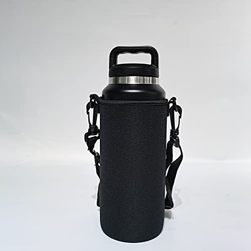 GORILLA GEAR Vacuum Insulated 36 oz Leak-Proof Water Bottle || Double Walled Stainless Steel - Midnight Black