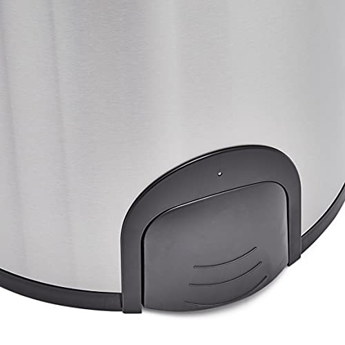 Amazon Basics Automatic Hands-Free Stainless Steel Trash Can - Toe tap, 50-Liter