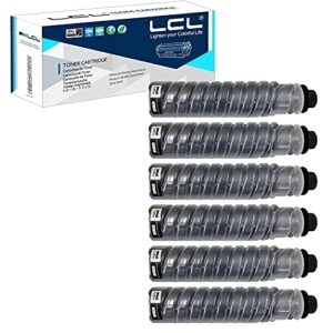 lcl compatible toner cartridge replacement for ricoh 841767 841714 mp-301 mp 301sp 301spf 8000 pages mp 301sp 301spf lanier mp 301spf savin mp 301spf gestetner mp301sp (6-pack black)