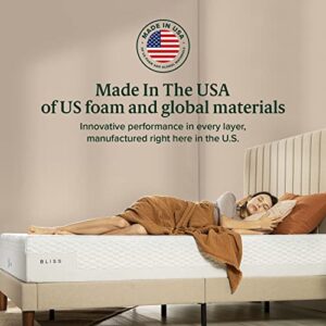 ZINUS 10 Inch Bliss Memory Foam Mattress Sustainable TENCEL Blend Cover / Pressure Relieving / CertiPUR-US Certified / Bed-in-a-Box / All-New / Made in USA, King