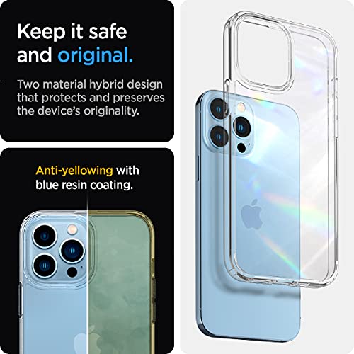 Spigen Ultra Hybrid [Anti-Yellowing Technology] Designed for iPhone 13 Pro Case (2021) - Crystal Clear