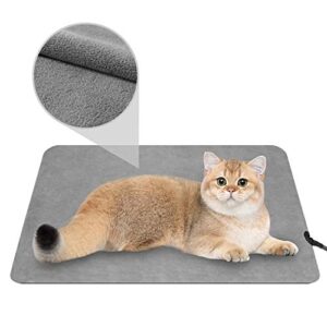 fluffydream pet heating pad for dogs and cats indoor warming mat electric heating pad with chew resistant steel-wrapped cord and soft cover