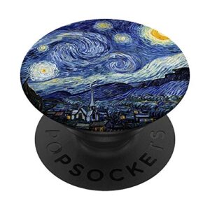 van gogh starry night fashion pattern design phone cover popsockets swappable popgrip
