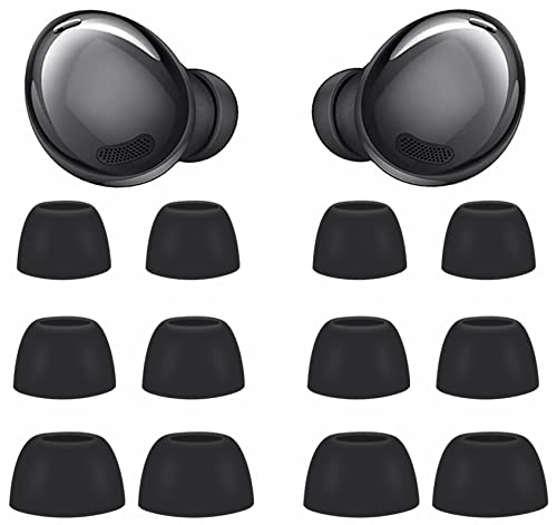 6 Pairs Replacement Galaxy Buds Pro Eartips Earbuds, S/M/L 3 Size Silicone Rubber Flexible Ear Tips Buds Wing Tips Fit in Case Compatible with Samsung Galaxy Buds Pro - Phantom Black