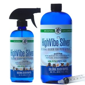 highvibe silver 32 oz and 16 oz colloidal silver for pets