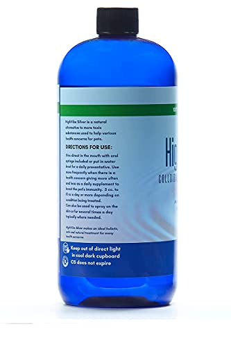 HighVibe Silver 32 oz and 16 oz Colloidal Silver for Pets