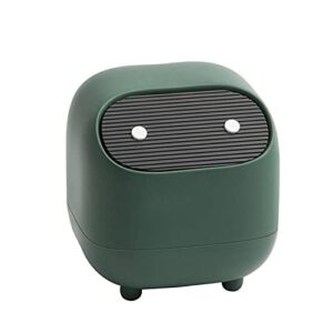 anycar cute mini ninja desktop trash can double press trash can with lid suitable for office bedroom trash can