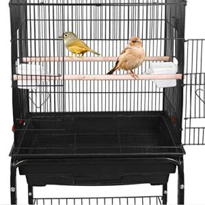 59'' Rolling Bird Cage Parakeet Finch Budgie Conure Lovebird House with Stand