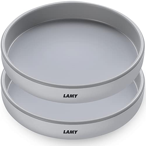 LAMY Lazy Susan Organizer Kitchen Organization, 2 Pack 12 Inch Lazy Susan Turntable for Cabinet, Pantry, Refrigerator and Table, White