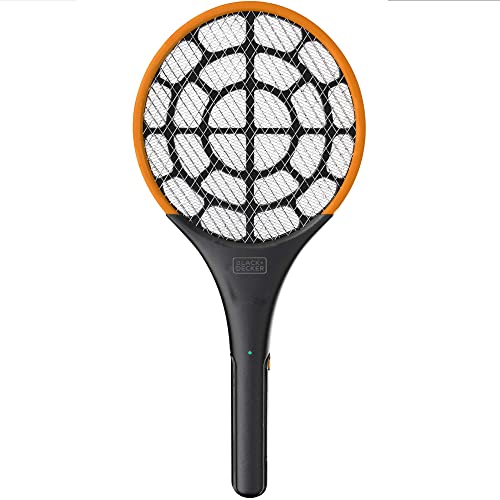 BLACK+DECKER Electric Fly Swatter- Fly Zapper- Tennis Bug Zapper Racket- Battery Powered Zapper- Electric Mosquito Swatter- Handheld Indoor & Outdoor- Non Toxic, Safe for Humans & Pets