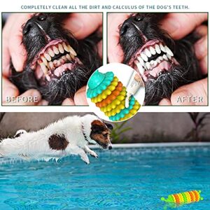 TIANHAO Dog Toys for Aggressive Chewers, Natural Rubber Indestructible Teeth Cleaning Dog Chew Toys for Small Medium Large Dogs, Outdoor Entertainment Interactive Puppy Chew Toys for Training, Green