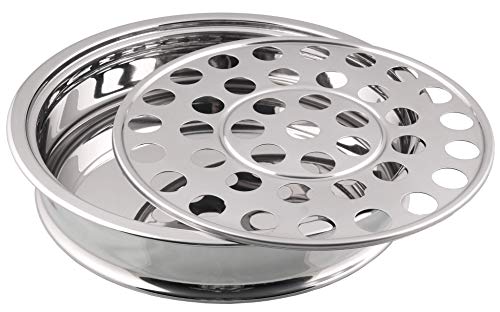 Communion Ware 2 Holy Wine Serving Trays with A Cover - Stainless Steel (Silver/Mirror)