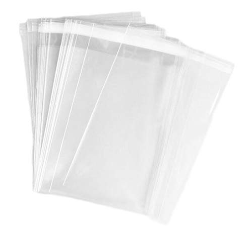 ericotry 100 Pcs 9x12 Clear Resealable Cello/Cellophane Bags Good for Bakery Candle Soap Cookie Poly Bags Gift T-Shirt and Artwork Packing Party Treat Wrap