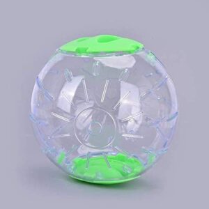 gutongyuan 5.5 Inch Transparent Hamster Ball Running Hamster Exercise Ball,Hamster Wheel Plastic Cute Exercise Mini Ball for Dwarf Hamsters to Relieves Boredom and Increases Activity (Green)