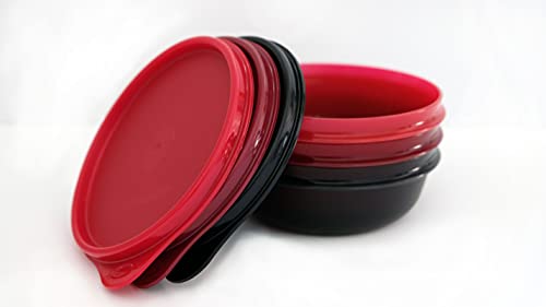 Tupperware Airtight Leakproof Storage Container (Set of 3, 300 ml) Cherry, Ruby, Black, 11155467