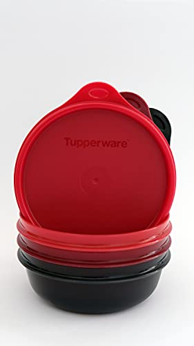 Tupperware Airtight Leakproof Storage Container (Set of 3, 300 ml) Cherry, Ruby, Black, 11155467