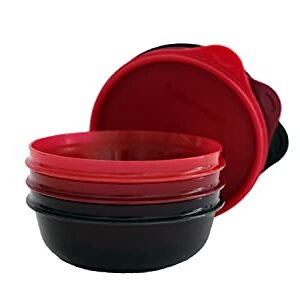 Tupperware Airtight Leakproof Storage Container (Set of 3, 300 ml) Cherry, Ruby, Black, 11155467