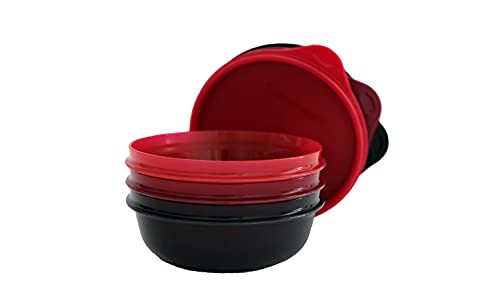 Tupperware Airtight Leakproof Storage Container (Set of 3, 300 ml) Cherry, Ruby, Black, 11155467