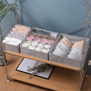 Xicennego Underwear Storage Box Set Drawer Divider, Underwear, Bra, Socks, Tie Storage Box-3 Sets（Pink