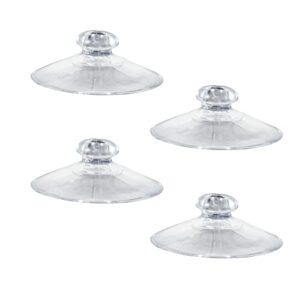yeebeny 4pcs shower caddy connectors suction cups for bathroom, 1.8 inch pvc plastic heavy strength large clear sucker without hooks, replacement suction cups compatible with idesign