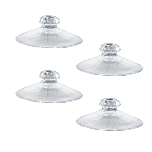 YeeBeny 4PCS Shower Caddy Connectors Suction Cups for Bathroom, 1.8 Inch PVC Plastic Heavy Strength Large Clear Sucker Without Hooks, Replacement Suction Cups Compatible with iDesign