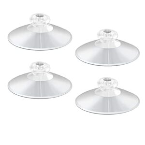 YeeBeny 4PCS Shower Caddy Connectors Suction Cups for Bathroom, 1.8 Inch PVC Plastic Heavy Strength Large Clear Sucker Without Hooks, Replacement Suction Cups Compatible with iDesign