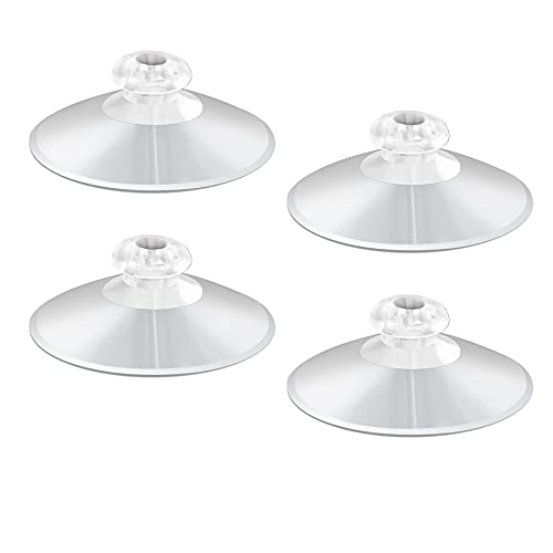 YeeBeny 4PCS Shower Caddy Connectors Suction Cups for Bathroom, 1.8 Inch PVC Plastic Heavy Strength Large Clear Sucker Without Hooks, Replacement Suction Cups Compatible with iDesign
