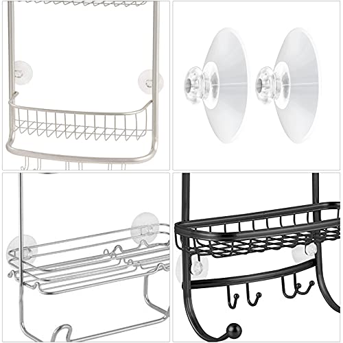 YeeBeny 4PCS Shower Caddy Connectors Suction Cups for Bathroom, 1.8 Inch PVC Plastic Heavy Strength Large Clear Sucker Without Hooks, Replacement Suction Cups Compatible with iDesign