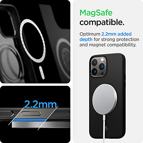 Spigen Mag Armor (MagFit) Compatible with MagSafe Designed for iPhone 13 Pro Max Case (2020) - Matte Black