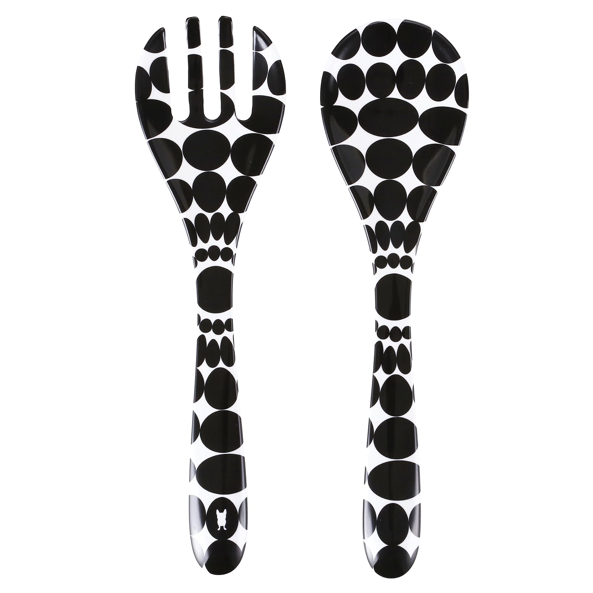 French Bull Salad Server 2 Piece Set - Melamine Dinnerware - 13" - Outdoor, Party, Utensils - Foli