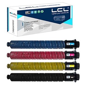 lcl compatible toner cartridge replacement for ricoh 841918 841921 841920 841919 mp c2503 c2503h c2504 c2003 c2004 (4-pack kcmy)