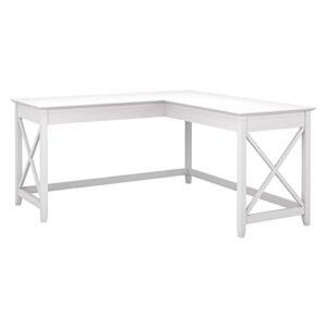 scranton & co furniture key west 60w l shaped desk in pure white oak