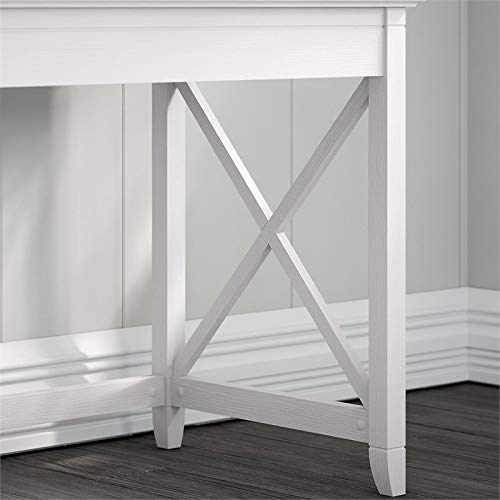 Scranton & Co Furniture Key West 60W L Shaped Desk in Pure White Oak