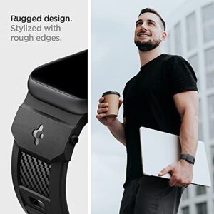 Spigen Rugged Band Designed for Apple Watch Band for Apple Watch Ultra (49mm), Series 8/7 (45mm), Series SE2/6/SE/5/4 (44mm) and Series 3/2/1 (42mm) - Matte Black