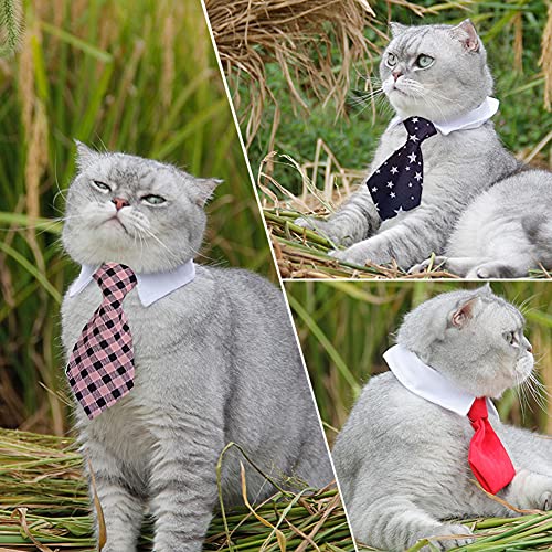 4 Pieces Pets Dog Cat Bowtie Pet Costume Adjustable Formal Necktie Collar for Cats Small Dogs Puppy Grooming Accessories