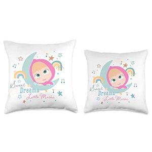 Masha and the Bear Sweet Dreams Throw Pillow, 16x16, Multicolor