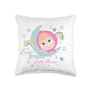 masha and the bear sweet dreams throw pillow, 16x16, multicolor