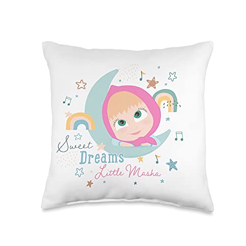 Masha and the Bear Sweet Dreams Throw Pillow, 16x16, Multicolor