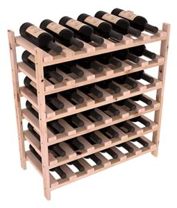 wine racks america® knotty alder 36 bottle stackable wine rack. unstained