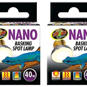 Zoomed Nano Basking Spot Lamp 40w (2 Pack) & Includes Attached DBDPet Pro-Tip Guide