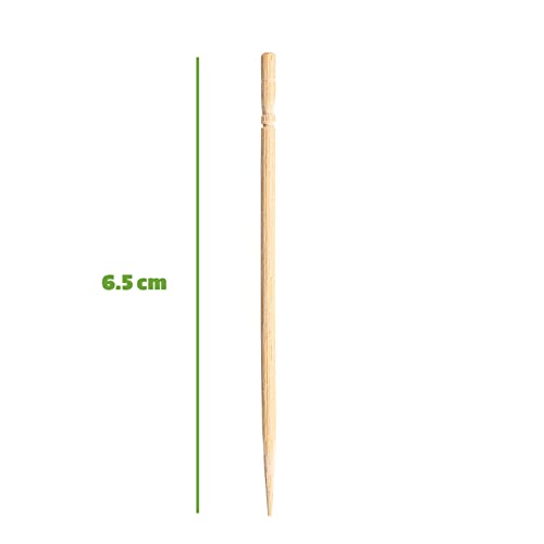 [1500 Count] Bamboo Wooden Toothpicks Wood Round Single-Point Tooth Picks