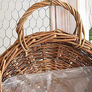UXZDX Hand-Woven Hanging Basket Storage Basket Flower Pot Wall Hanging Basket Potted Flower Pot Basket Rattan Basket